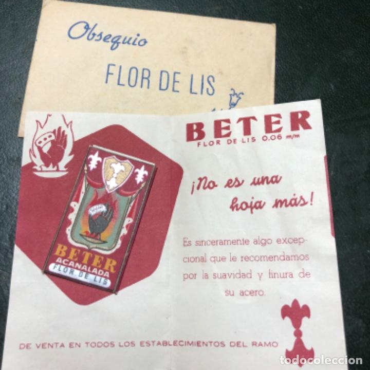 Antig&uuml;edades: Hoja de afeitar Beter flor de lis. - Foto 1