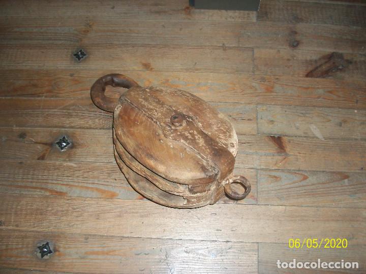 Antig&uuml;edades: ANTIGUA GARRUCHA/POLEA- NAVAL - Foto 1