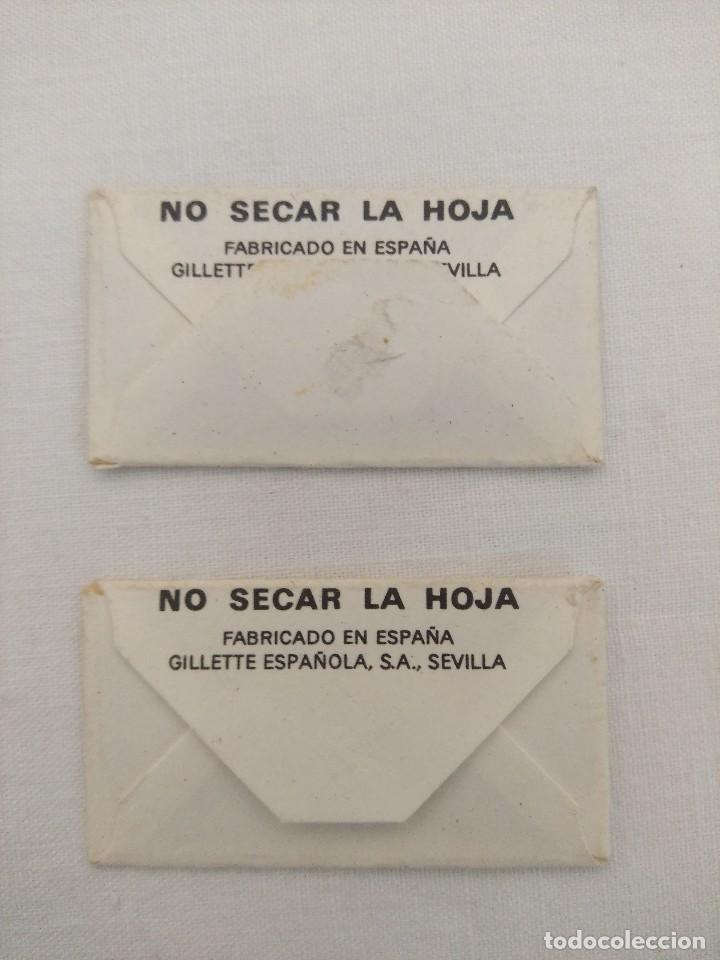 Antig&uuml;edades: 2 HOJAS DE AFEITAR/GILLETTE SUPER SILVER INOX. - Foto 2