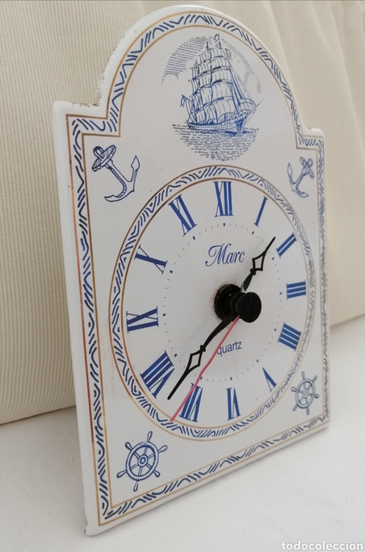 Antig&uuml;edades: Reloj Naval Marc Chapa Esmaltada. - Foto 4