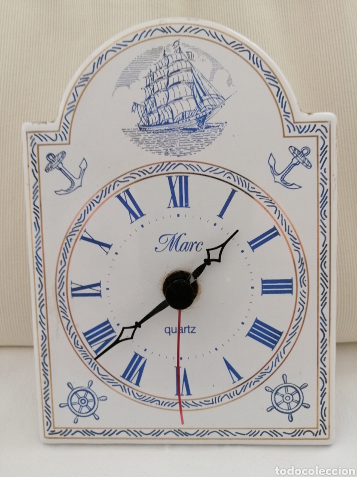 Antig&uuml;edades: Reloj Naval Marc Chapa Esmaltada. - Foto 1