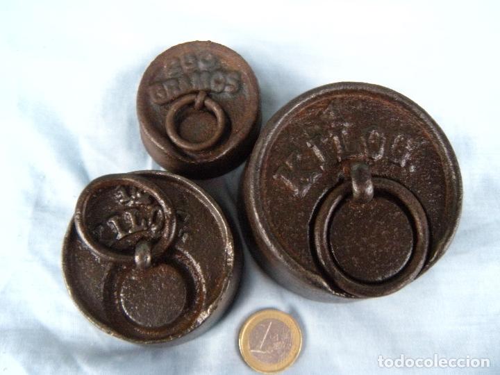 Antig&uuml;edades: PESO CON PLATOS Y PESAS - Foto 2