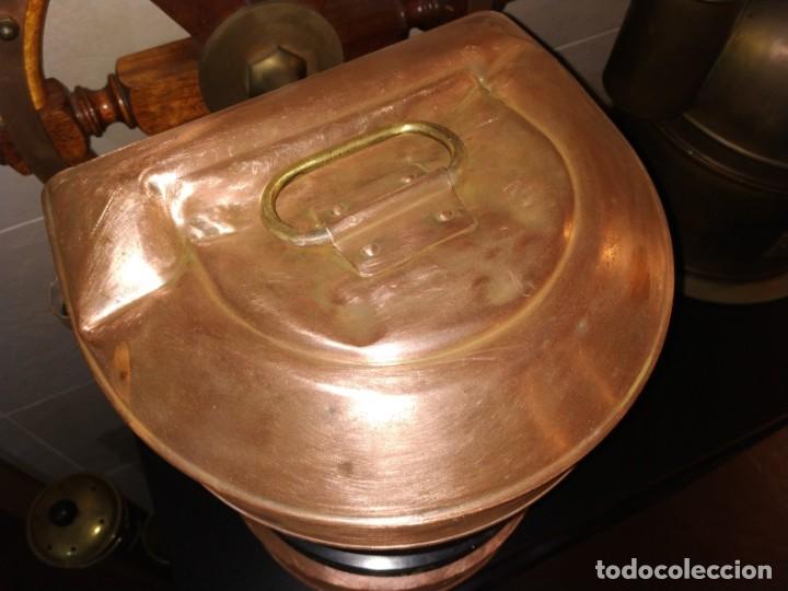 Antig&uuml;edades: Candeeiro em cobre muito grande - Foto 5