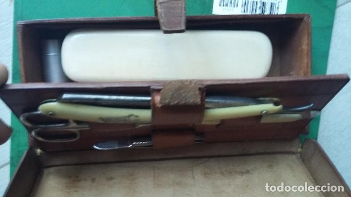 Antig&uuml;edades: estuche de afeitar con navaja - Foto 2