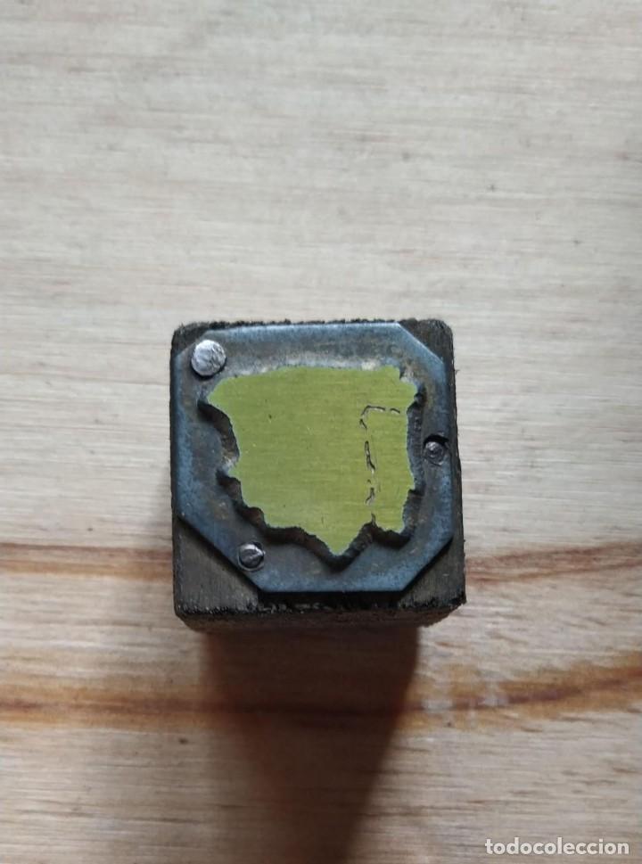 Antig&uuml;edades: ANTIGUA PLANCHA DE IMPRENTA MAPA DE ESPA&Ntilde;A. - Foto 1