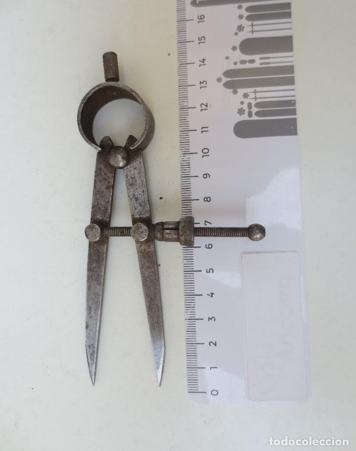 Antig&uuml;edades: COMPAS DE MECANICO AJUSTADOR DE 13CM - Foto 2