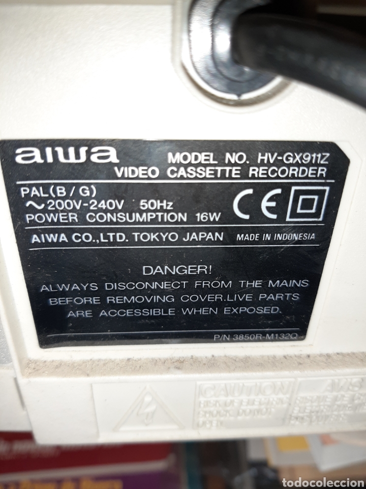 Antig&uuml;edades: VIDEO VHS AIWA GX 911 FUNCIONA - Foto 2