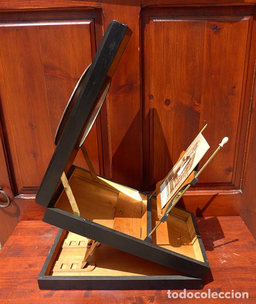 Antig&uuml;edades: Gran grafoscopio o visor &oacute;ptico del s. XIX - Foto 2