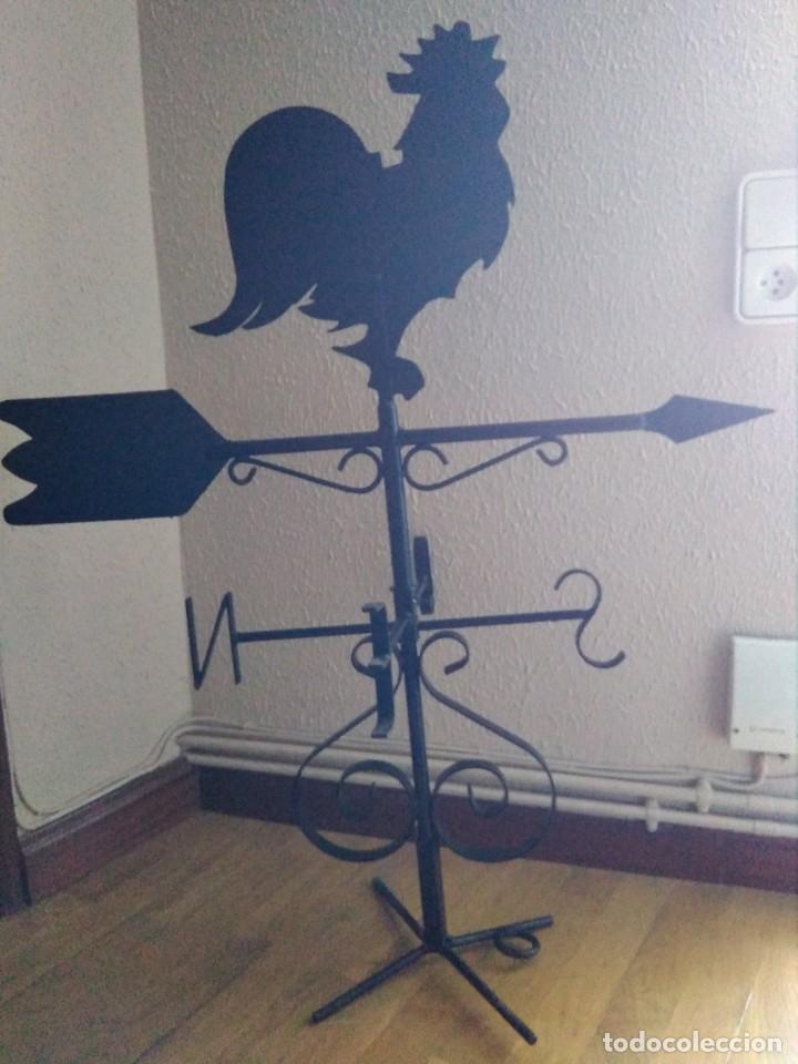 Antig&uuml;edades: VELETA DE FORJA GALLO CON PUNTOS CARDINALES - Foto 1