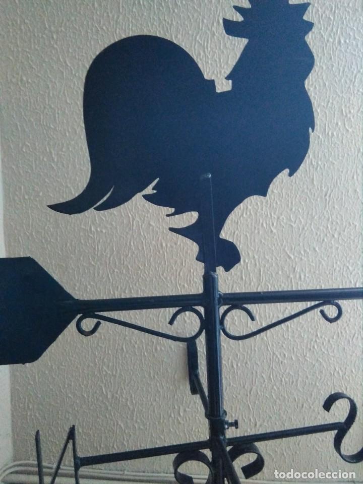 Antig&uuml;edades: VELETA DE FORJA GALLO CON PUNTOS CARDINALES - Foto 2