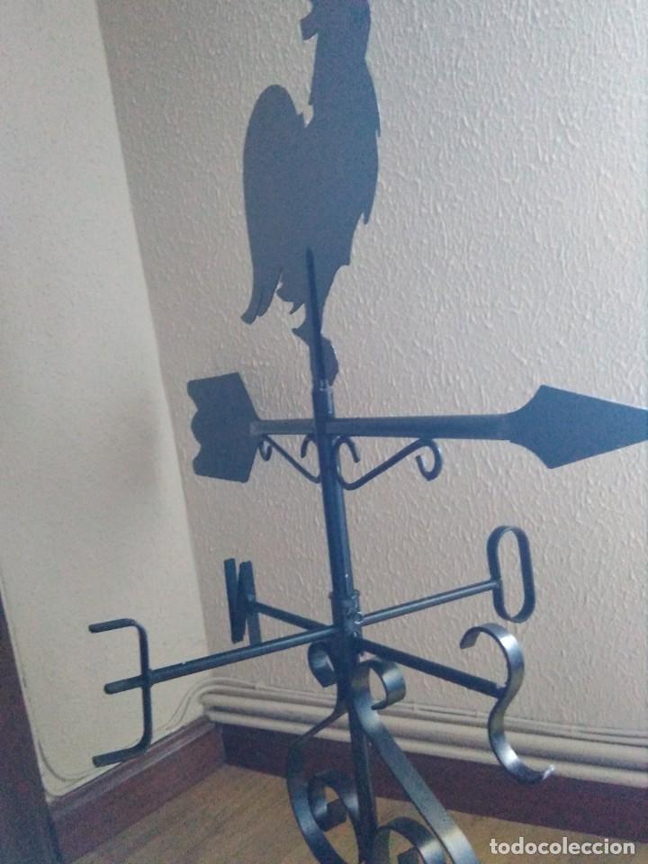 Antig&uuml;edades: VELETA DE FORJA GALLO CON PUNTOS CARDINALES - Foto 4