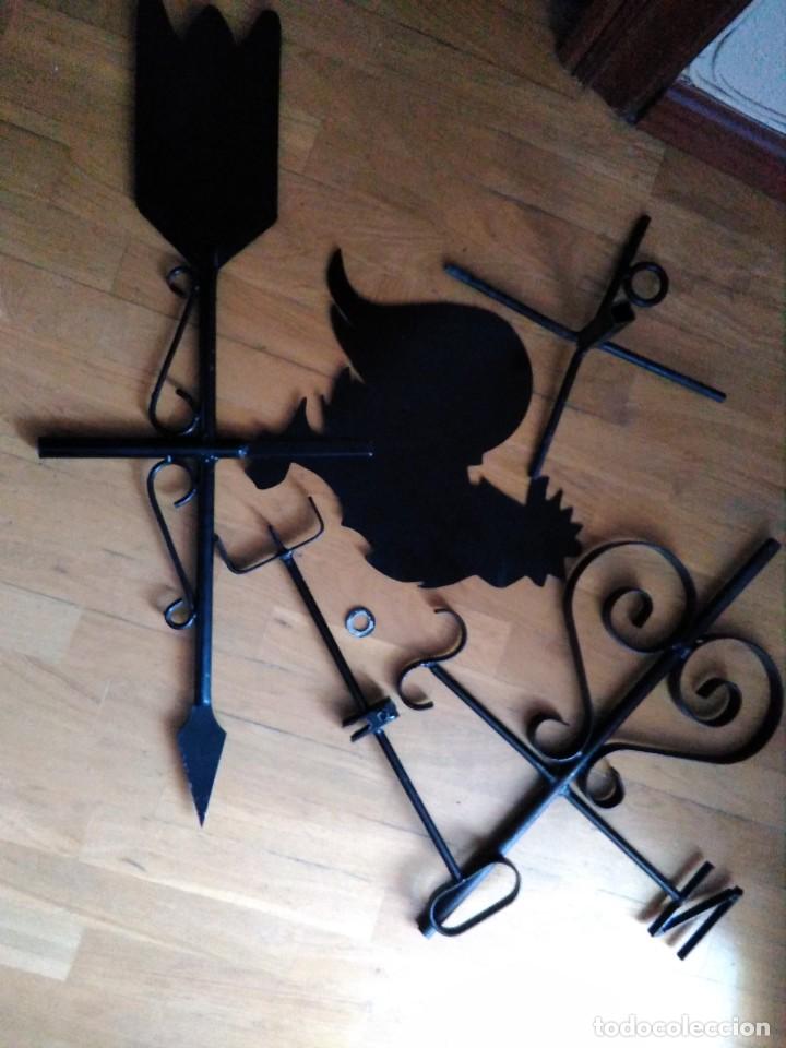 Antig&uuml;edades: VELETA DE FORJA GALLO CON PUNTOS CARDINALES - Foto 8