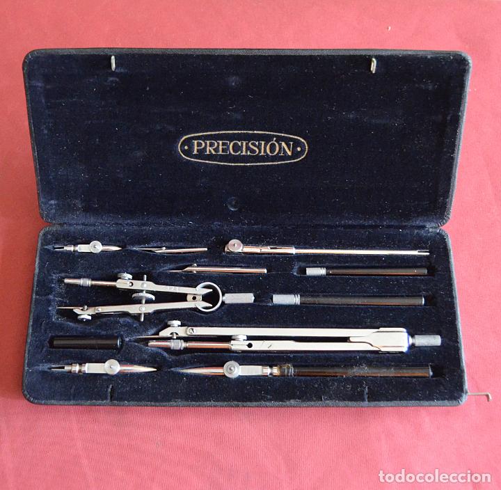 Antig&uuml;edades: CAJA ANTIGUA DE COMPASES - PRECISION - COMPAS - Foto 1