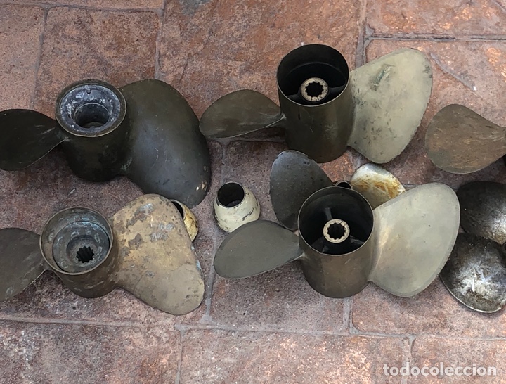 Antig&uuml;edades: Lote antiguo de h&eacute;lices de barco - Foto 2