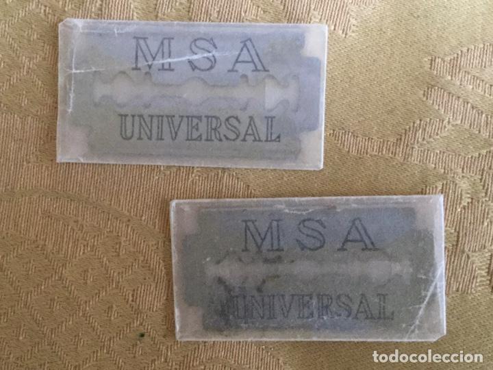 Antig&uuml;edades: 2 CUCHILLAS AFEITAR MSA UNIVERSAL - Foto 1