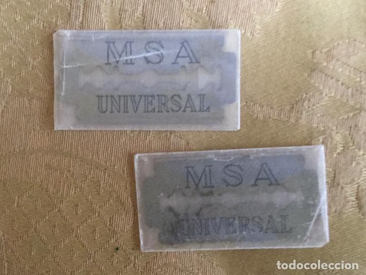 Antig&uuml;edades: 2 CUCHILLAS AFEITAR MSA UNIVERSAL - Foto 4