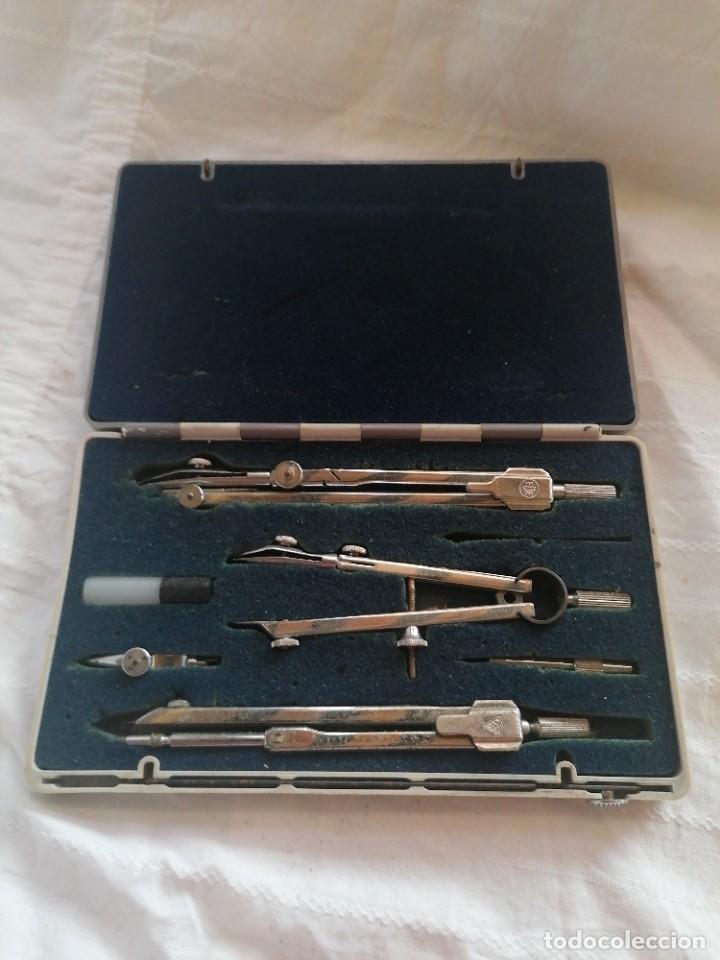 Antig&uuml;edades: Antiguo estuche de compases Ede 1440 - Foto 1