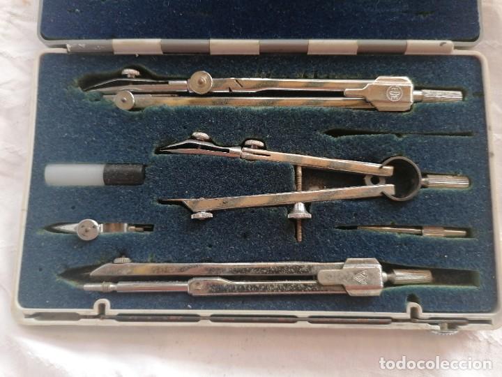 Antig&uuml;edades: Antiguo estuche de compases Ede 1440 - Foto 2