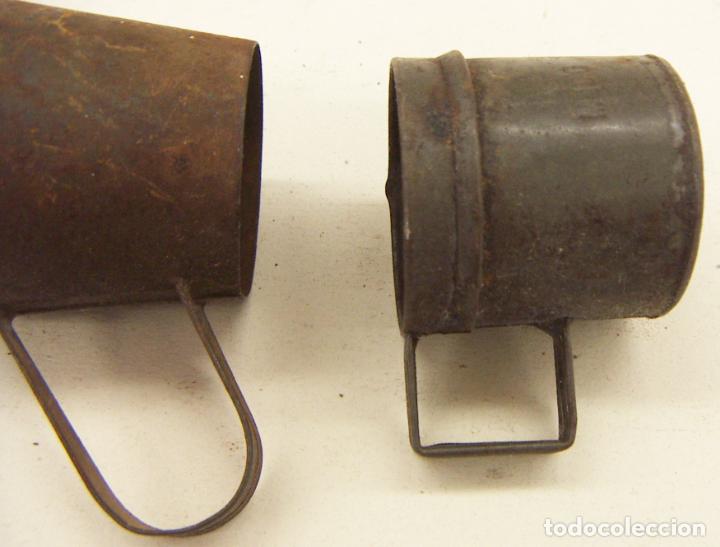 Antig&uuml;edades: 3 antiguos recipientes para medidas - Foto 2