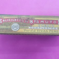 Antigüedades: SALICILATOS DE BISMUTO, VIVAS PEREZ , COMPUESTOS.,.ANTIGUO MEDICAMENTO, AÑOS 1930. Lote 214728871