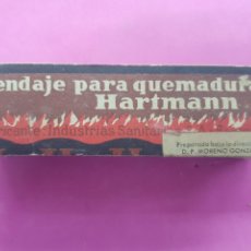 Antigüedades: VENDAJE PARA QUEMADURAS HARTMANN ,INDUSTRIAS SANITARIAS RIAS. Lote 214729367