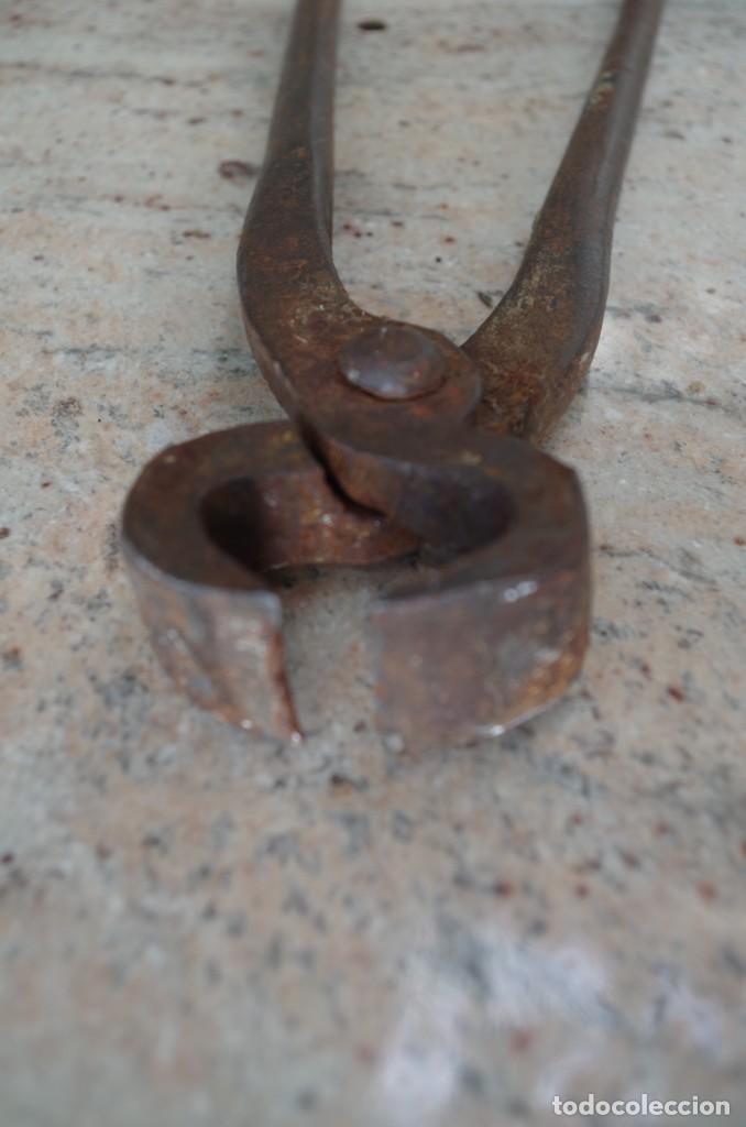 Antig&uuml;edades: TENAZAS DE CARPINTERIA DEL 10 CON MUESCAS CARPINTERO - Foto 3