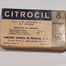 Antigüedades: CITROCIL , MEDICAMENTO, COMPAÑÍA ESPAÑOLA DE PENICILINA S.A.MADRID , AÑOS 1960. Lote 214860561