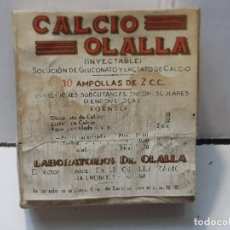 Antigüedades: FARMACIA ANTIGUO MEDICAMENTO CALCIO OLALLA LABORATORIOS OLALLA 30-40 SIN ABRIR. Lote 217540131