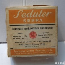 Antigüedades: FARMACIA ANTIGUO MEDICAMENTO SEDUTER LABORATORIOS SERRA 30-40 SIN ABRIR. Lote 217542835