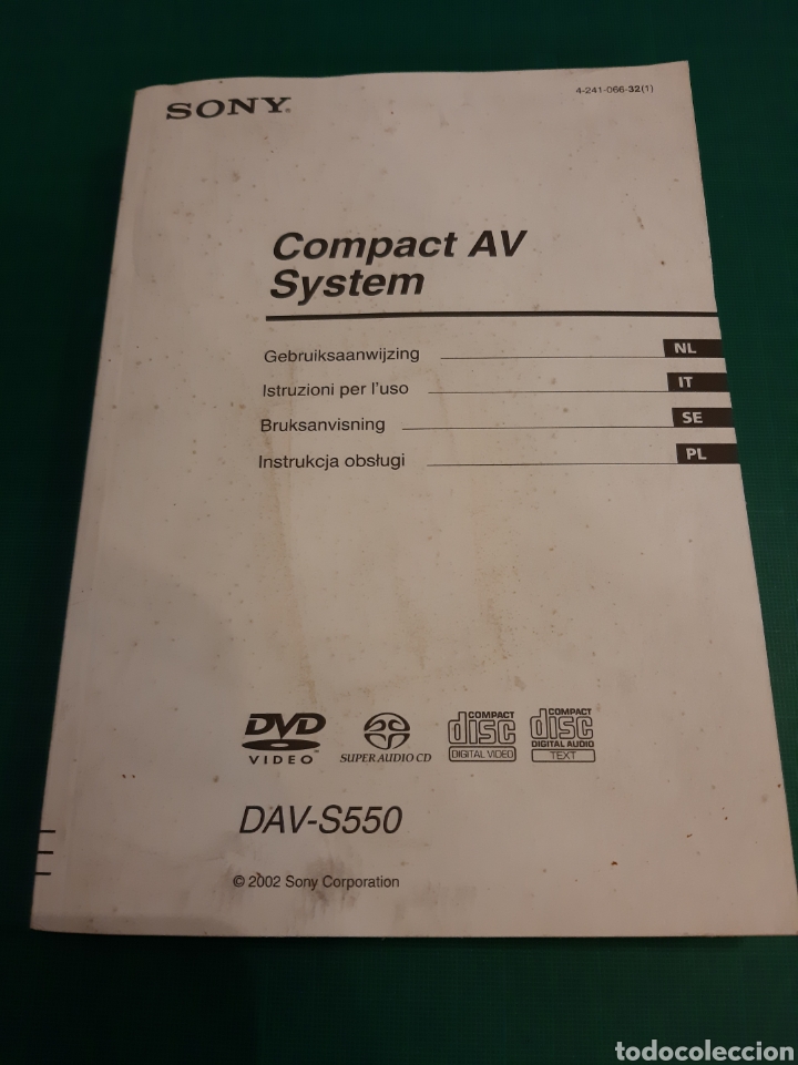 Antig&uuml;edades: SONY CATALOGO INSTRUCCI&Oacute;N DAV S 550 COMPAXT AV SYSTEM 2002 - Foto 1