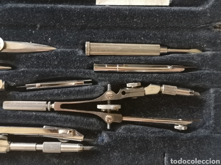 Antig&uuml;edades: Estuche de compases Kern Aarau compas. Del 1950 - Foto 9
