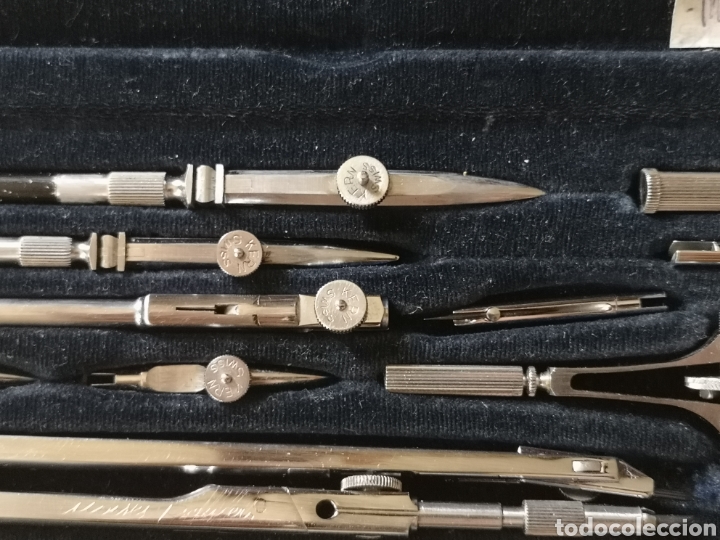 Antig&uuml;edades: Estuche de compases Kern Aarau compas. Del 1950 - Foto 10