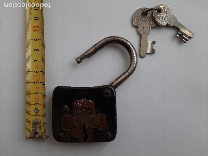 Antig&uuml;edades: CANDADO UCEM. CON DOS LLAVES. FUNCIONA CORRECTAMENTE. - Foto 8
