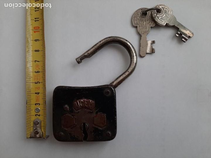 Antig&uuml;edades: CANDADO UCEM. CON DOS LLAVES. FUNCIONA CORRECTAMENTE. - Foto 9