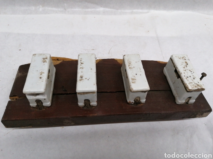 Antig&uuml;edades: 4 plomos de porcelana - Foto 2