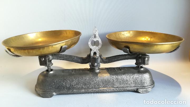 Antig&uuml;edades: BALANZA ANTIGUA MARCA VULCANO CON PESAS - Foto 4