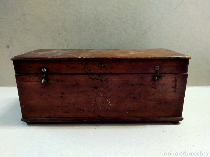 Antig&uuml;edades: VOLTIMETRO AMPERIMETRO EN CAJA DE MADERA DE CAOBA, - Foto 2