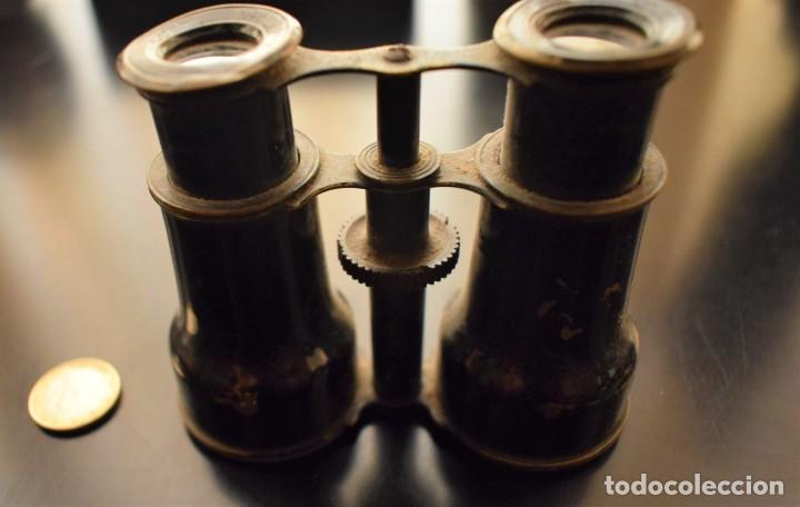 Antigüedades: Binoculares antiguos de metal - Foto 3 - 218680442