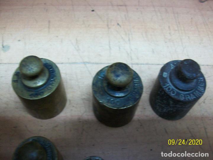 Antig&uuml;edades: LOTE DE 10 PESAS DE HIERRO Y DE BRONCE - Foto 9