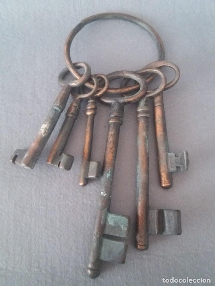 Antig&uuml;edades: 6 LLAVES ANTIGUAS DE COBRE - Foto 1