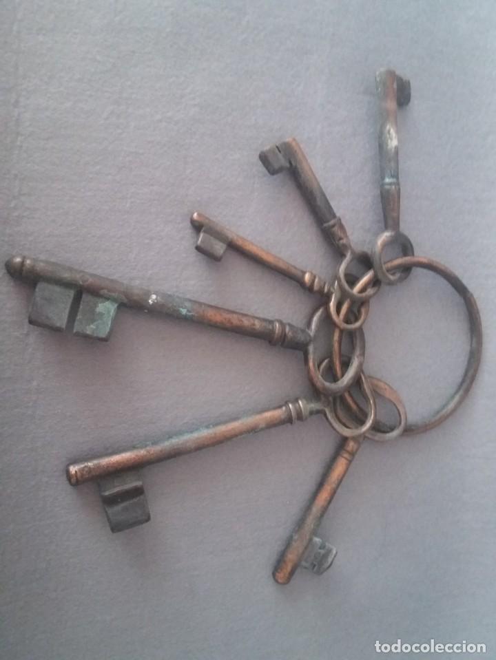 Antig&uuml;edades: 6 LLAVES ANTIGUAS DE COBRE - Foto 2
