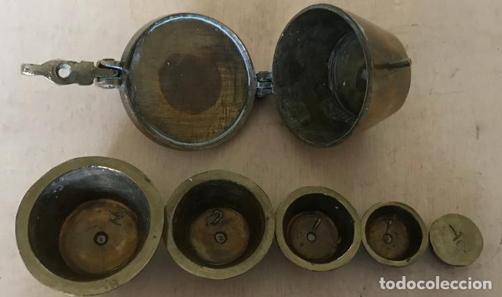 Antigüedades: Ponderal de vasos anidados. Completo. Finales del siglo XVIII - Foto 6 - 219386432