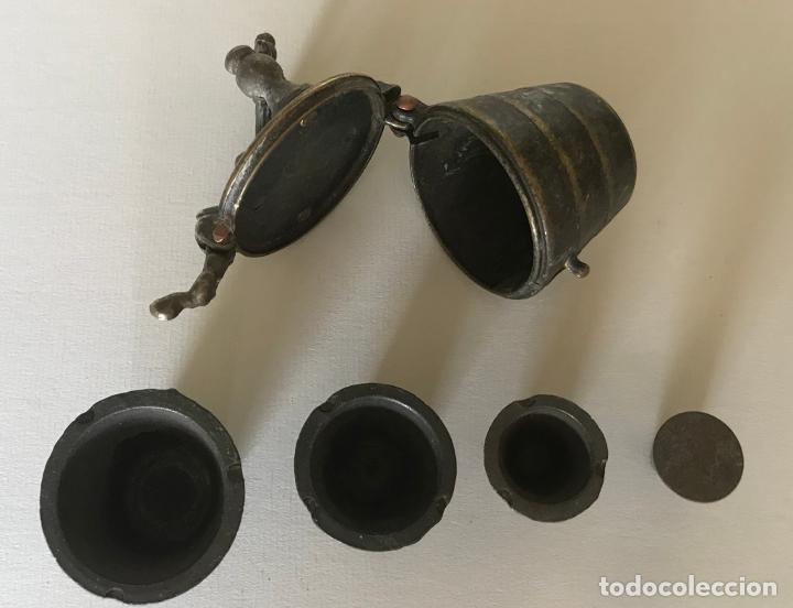Antigüedades: Ponderal de vasos anidados.Completo. Segunda mitad del siglo XIX - Foto 8 - 219424400