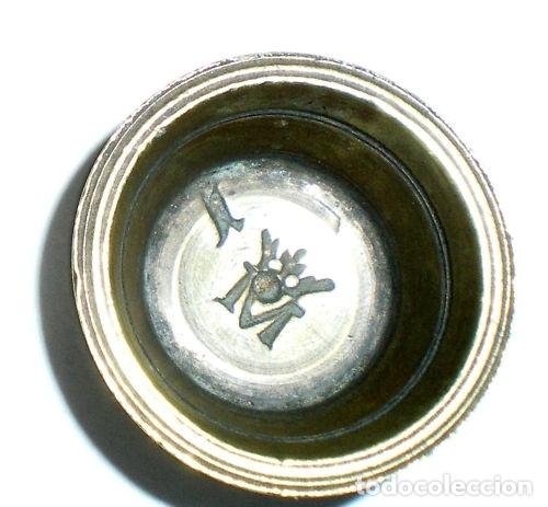 Antigüedades: Ponderal de vasos anidados. Incompleto. Finales del siglo XVIII. Interesantes marcas - Foto 8 - 219439771
