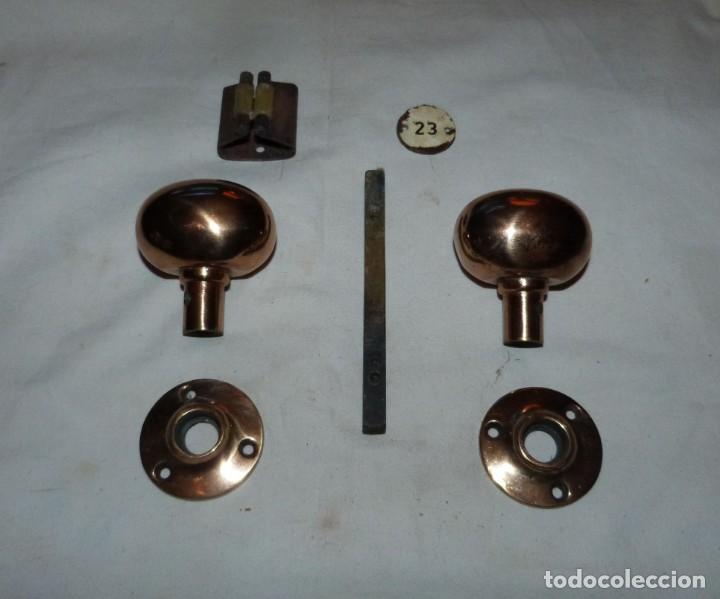 Antig&uuml;edades: POMOS PUERTA BARCO BRONCE - Foto 2