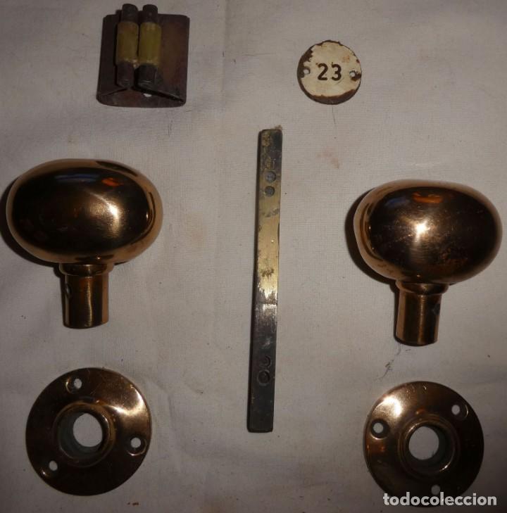 Antig&uuml;edades: POMOS PUERTA BARCO BRONCE - Foto 3