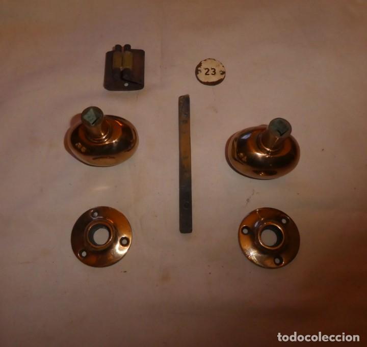 Antig&uuml;edades: POMOS PUERTA BARCO BRONCE - Foto 6