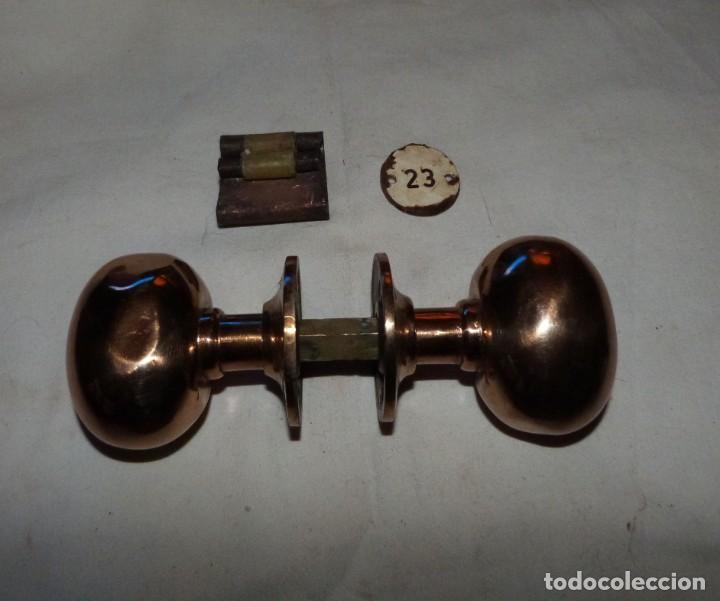 Antig&uuml;edades: POMOS PUERTA BARCO BRONCE - Foto 11