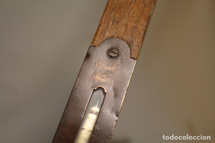 Antig&uuml;edades: Nivel de madera y lat&oacute;n. marca RECTA.made in spain - Foto 2