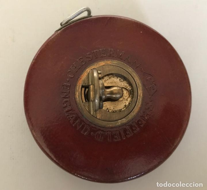 Antig&uuml;edades: Cinta de medir inglesa de 1930. Chesterman & Sheffield - Foto 6